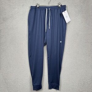 Rhoback Pants Mens L Navy Blue Sprint Performance Joggers Stretch Athleisure Gym